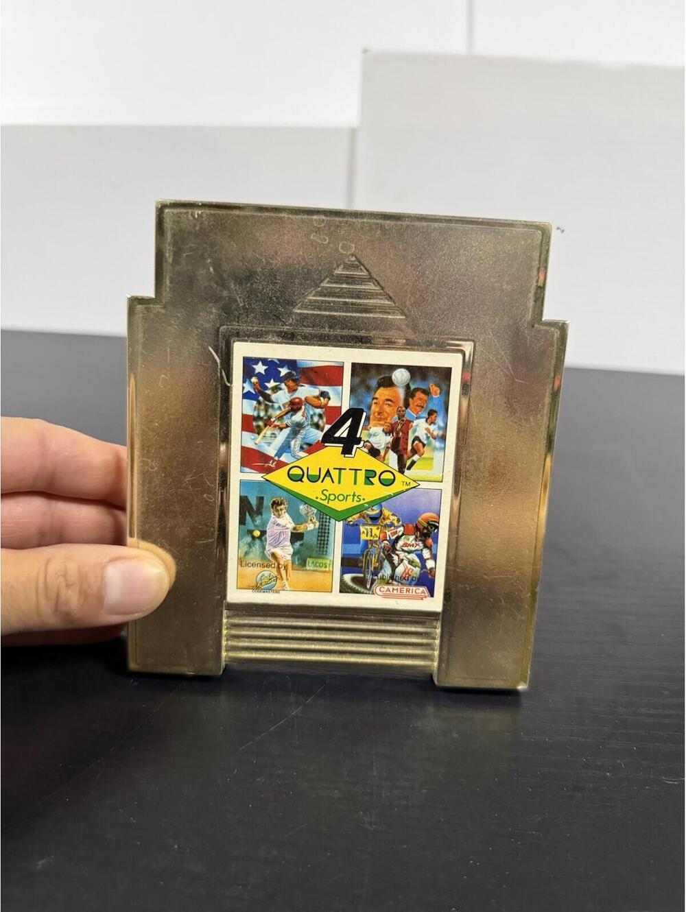 Quattro Sports NES Camerica Gold Cartridge Authentic Unlicensed Nintendo